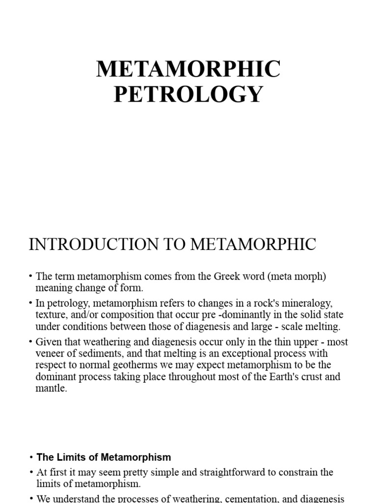 Introduction to Metamorphic Petrology | PDF | Rock (Geology ...