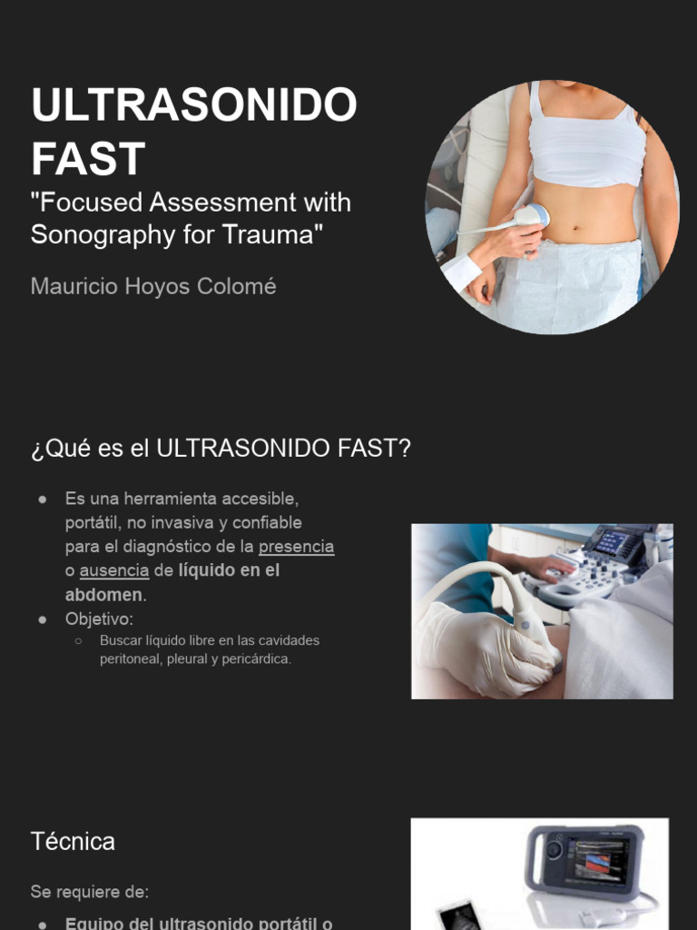 Mauricio Hoyos - ULTRASONIDO FAST | PDF | Ultrasonido | Enfermedades y ...
