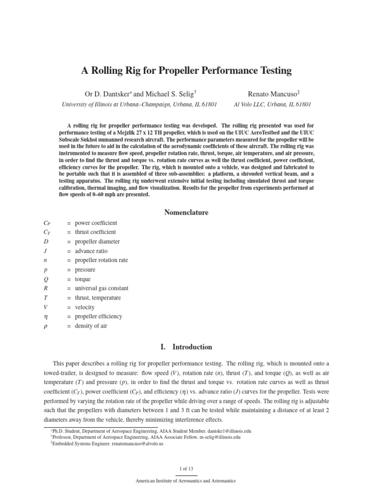 Rolling Rig Aiaa17 | PDF | Thrust | Aircraft