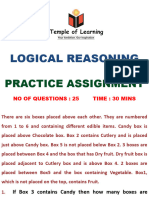 Logical Reasoning Practice Assignment For Cuet