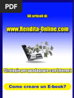 Download Come Creare un eBook distribuito da Rendita-Onlinecom by paolo SN7276420 doc pdf