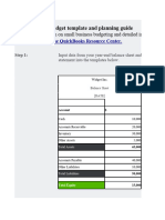 Small Business Budget Template QuickBooks