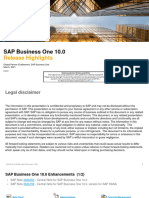 SAP Business One 10.0 Highlights