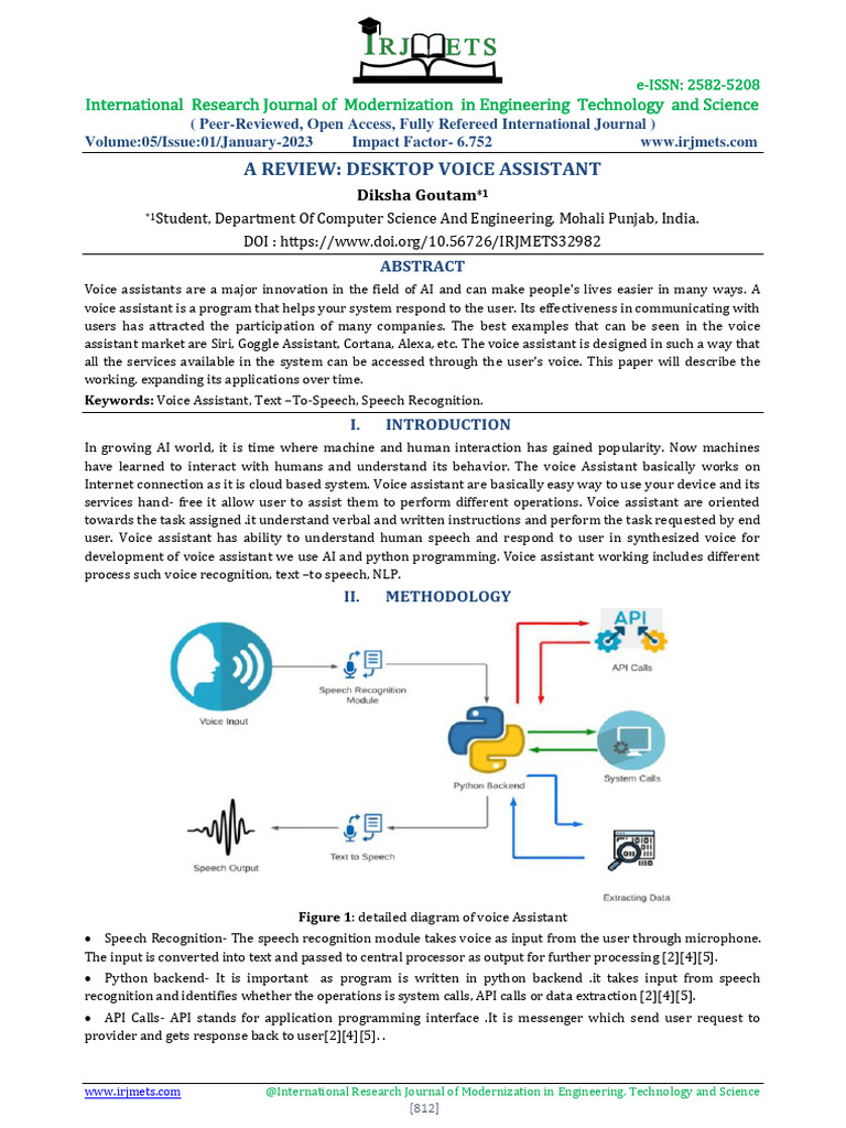 Fin Irjmets1674010501 | PDF | Input/Output | Speech Recognition