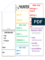 Kids Character Sheet - HUNTER