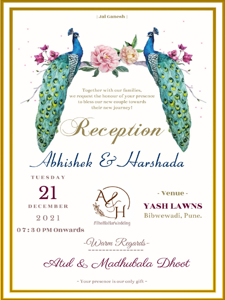 Reception Invitation | PDF