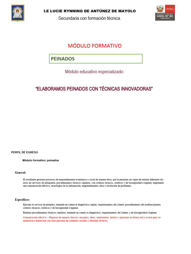 Trabajando - Prog. Modulo Formativo 5to. 2023. | PDF | Iniciativa ...
