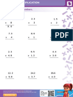 Decimal Multiplication Dec21 Worksheet