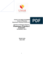 Pharmacy Practice I - Module Guide 2024