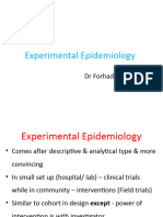 Experimental Epidemiology