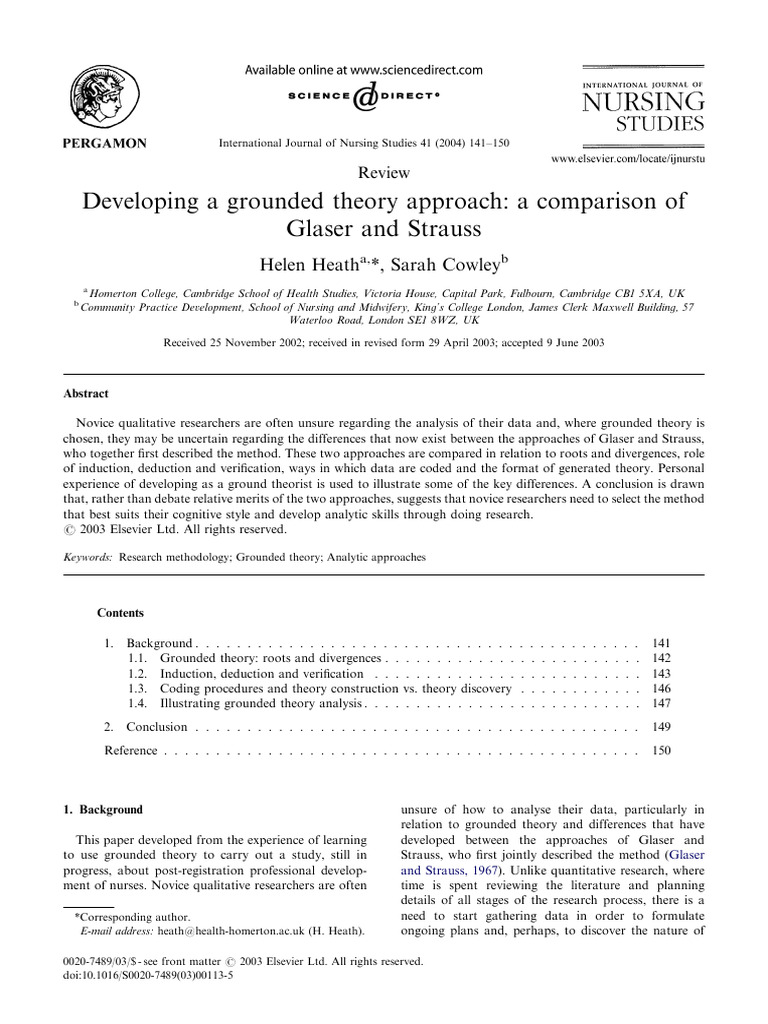 Developing A Grounded Theory Approach A | PDF | Theory | Methodology