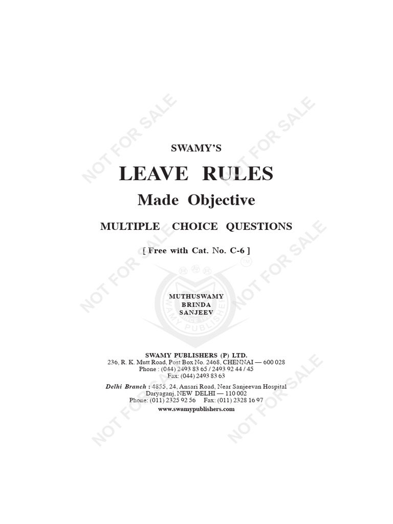 bq1-mcq-2017 (1) Leave Rule | PDF | Parental Leave | Salary