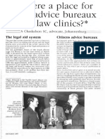 Chaskalson 1987 Is There A Place For Legal Advice Bureaux and Law Clinics
