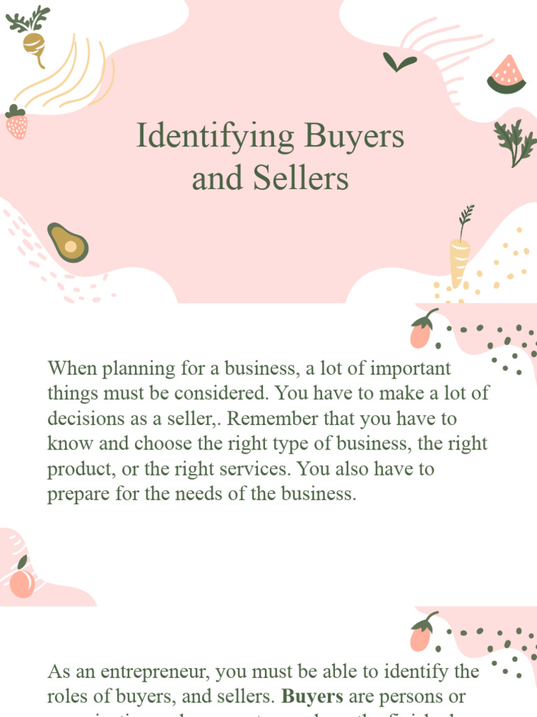 Buyers and Sellers: Roles and Needs | PDF | Procurement | Goods