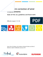 Long Term Correction of Wind Measurements Elforskrapport