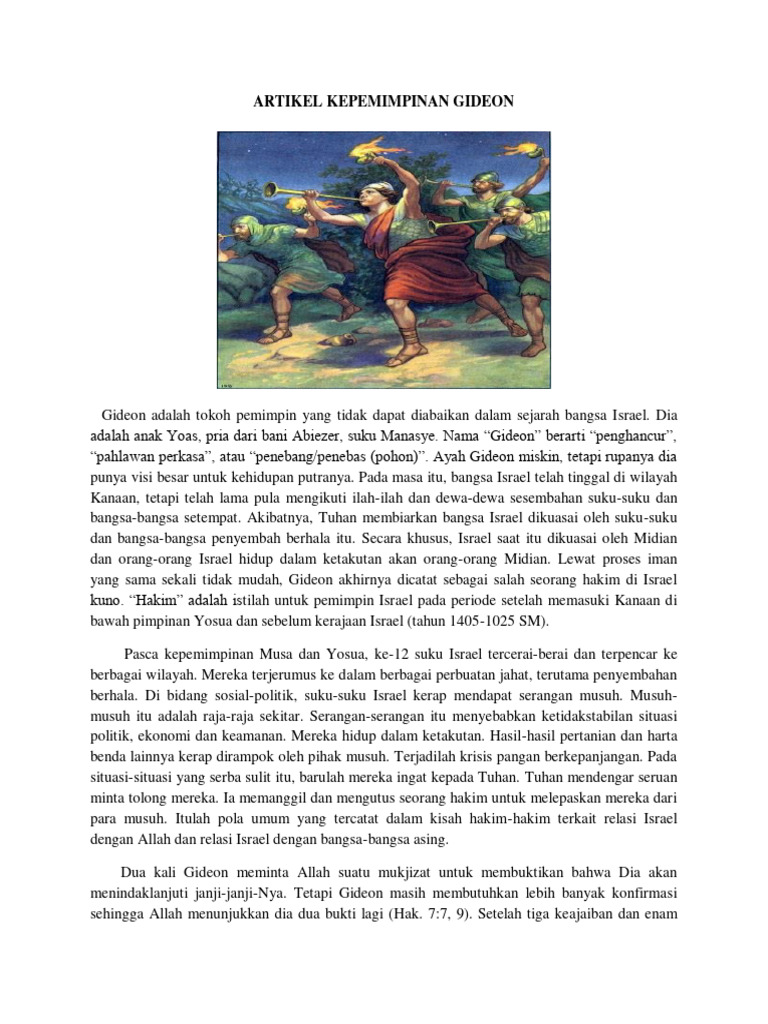 Kepemimpinan Gideon dalam Alkitab | PDF
