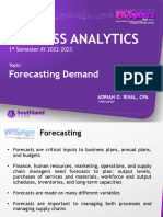 Forecasting Demand - SC PPT - 1st Sem 22-23