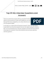 Top 25 SQL Interview Questions and Answers