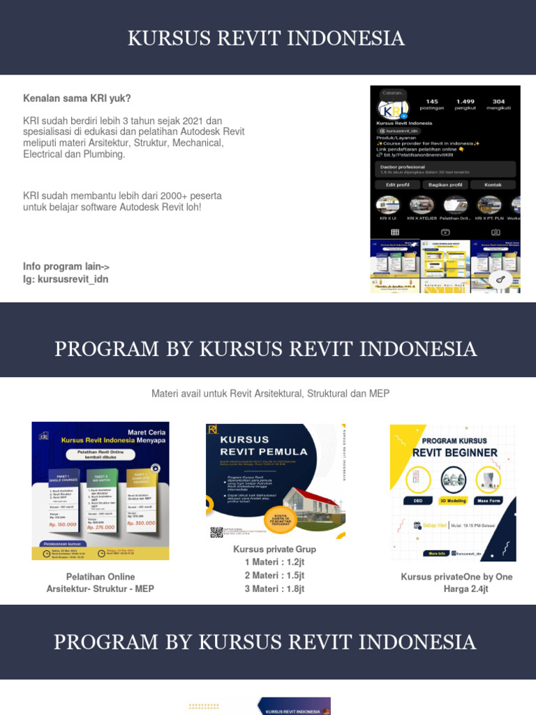 Kursus Revit: Pelatihan Arsitektur & MEP | PDF