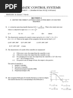 Automatic Control Systems: Section-1