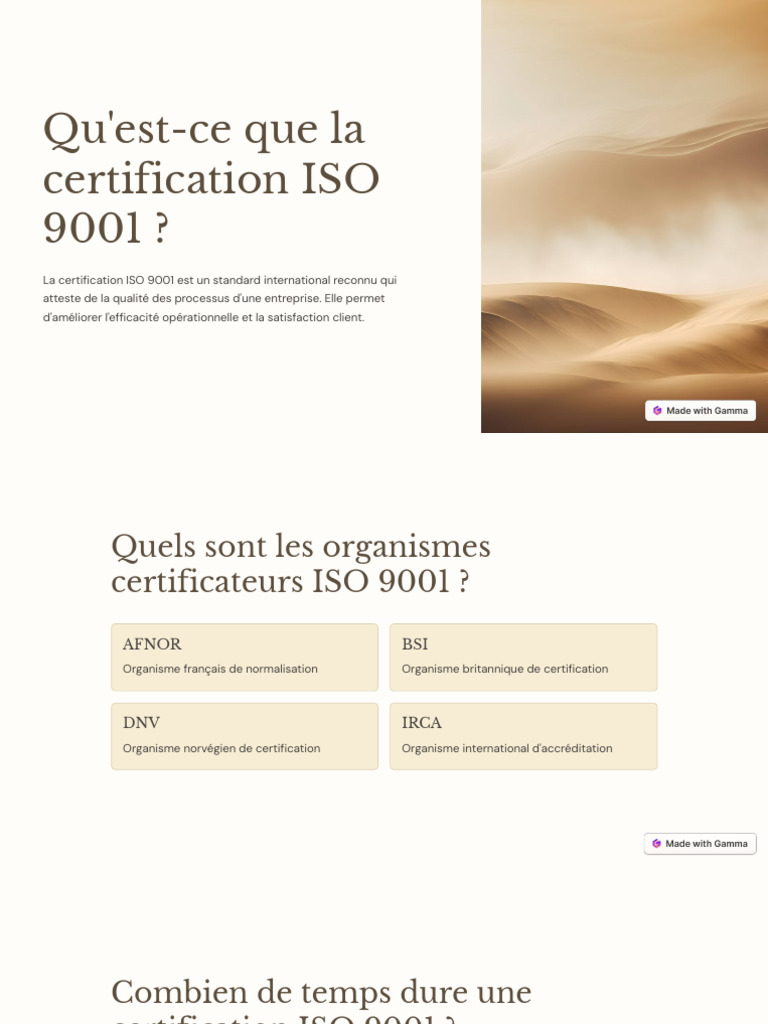 Certification ISO 9001 : Définition et Avantages | PDF | Management de ...