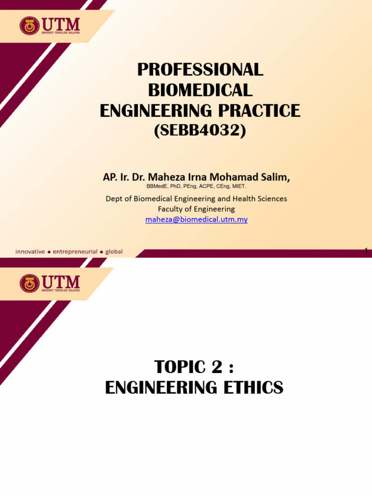 Biomedical Engineering Ethics Overview | PDF | Engineering | Engineer
