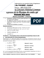 Epreuve Physique Des Ondes Prépatation CNC 2021