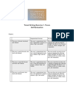 Timed Writing Exercise 1 - Self-Evaluation Worksheet