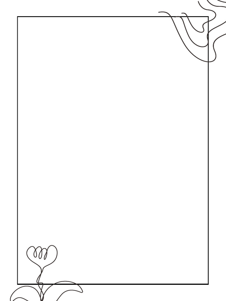 White Black Minimalist Line Page Border | PDF