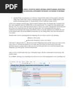 Internal Orders Budgeting Agiainst Internal Order, Settlement