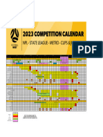 2023 Season Calendar Football West