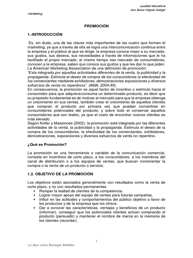 Estrategias de Promoción en Marketing | PDF | Publicidad | Marketing