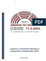 Izvješće o Provedenim Izborima Za Zastupnike U Hrvatski Sabor 2024