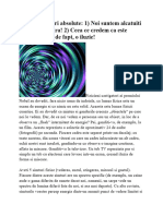 Doua Adevaruri Absolute: 1) Noi Suntem Alcatuiti Din Energie Pura! 2) Ceea Ce Credem Ca Este Adevarat Este, de Fapt, o Iluzie!