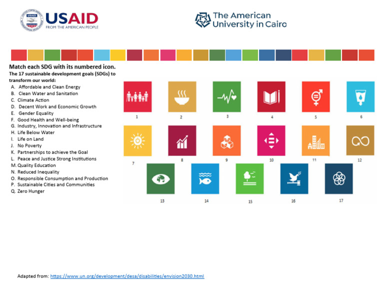 Match SDGs with Icons Guide | PDF