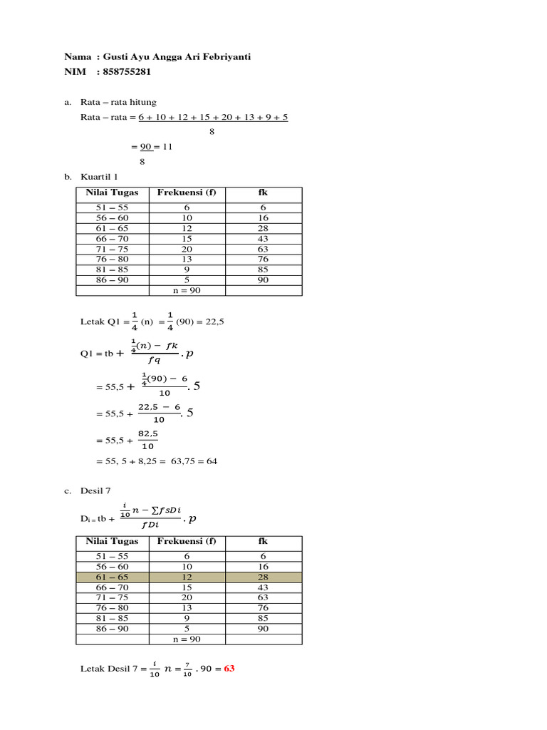 Statistical Analysis of Student Grades | PDF