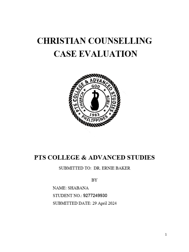 Christian Counseling Case Study Evaluation | PDF | Conflict Resolution ...