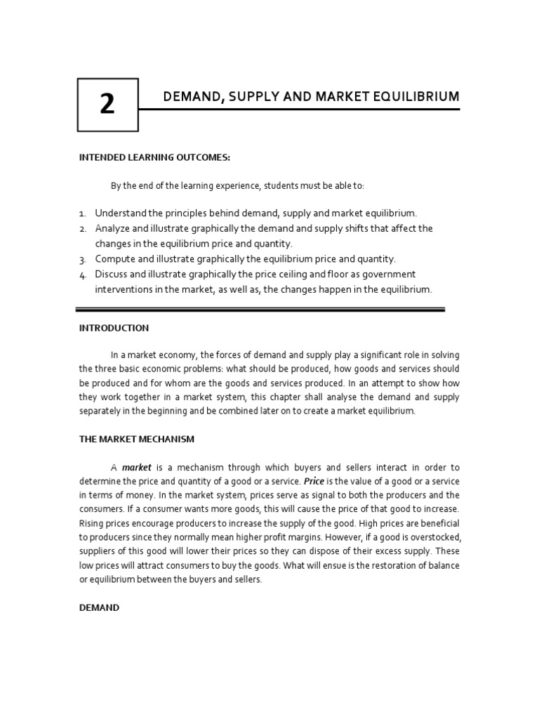 CHAPTER-2 econ | PDF | Supply (Economics) | Demand