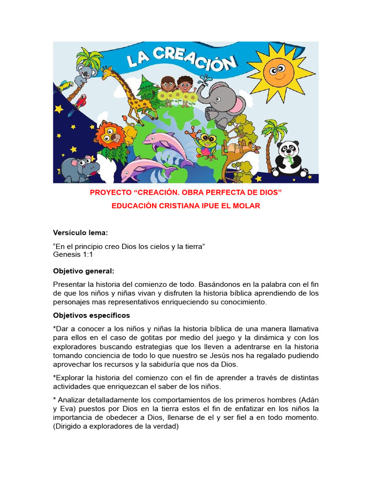 Proyecto la creaci n 2 pdf ad n y eva libro del g nesis