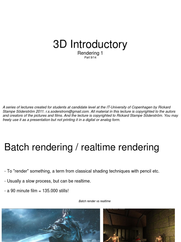 3D IntroductoryRendering 1part 9/14 | PDF | Rendering (Computer ...
