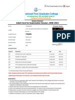 Admit Card 2024