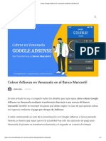 Cobrar Google AdSense en Venezuela Mediante Transferencia