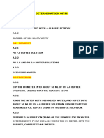 Determination of PH