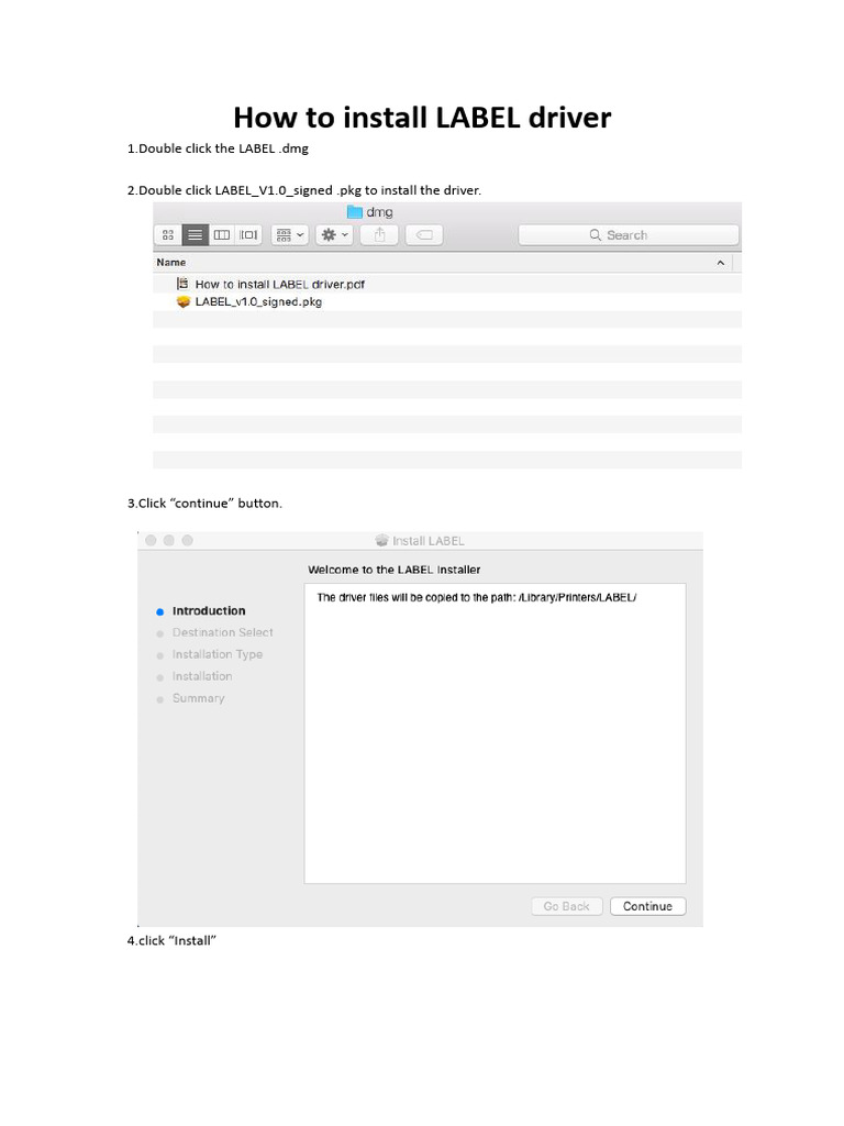 How To Install LABEL Driver | PDF