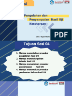 Pengolahan Dan Penyampaian Hasil Uji Kesetaraan