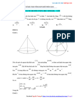 Chuyên đề 24. Một số bài toán tổng hợp khối tròn xoay - đáp án