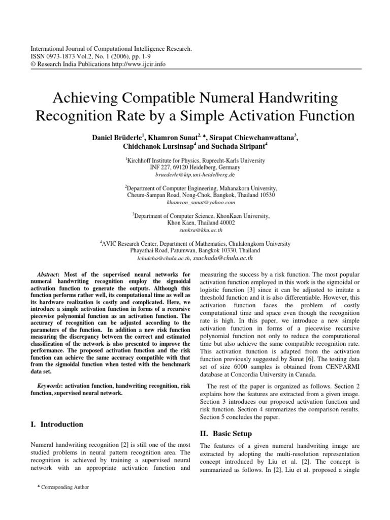 Achieving Compatible Numeral Handwriting Recognition Rate by A Simple ...