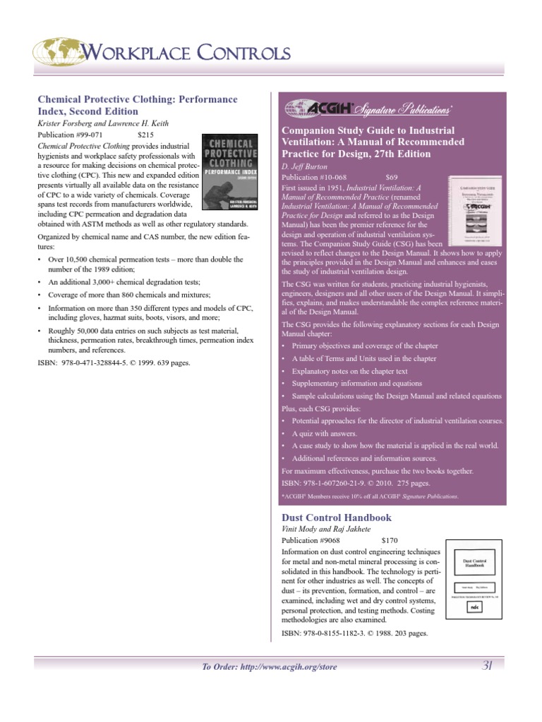 Workplace Control Books | PDF | Hvac | Ventilation (Architecture)