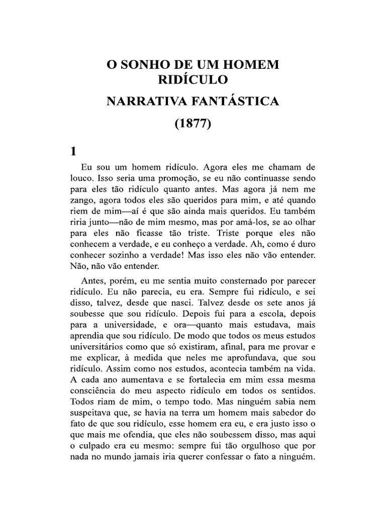 34 O Sonho de Um Homem Ridículo | PDF