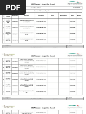 Electrical Inspection Report SA Side 24 April 2024